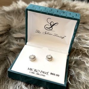 Brand new The silver Lining Micro Pave earrings.